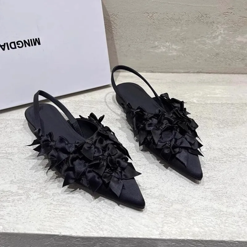 Fashion French Women Shoe Summer New Pointed Flat Shoe Temperament Women Slippers Lightwe Anti Slip Women Sandals Zapatosdemujer