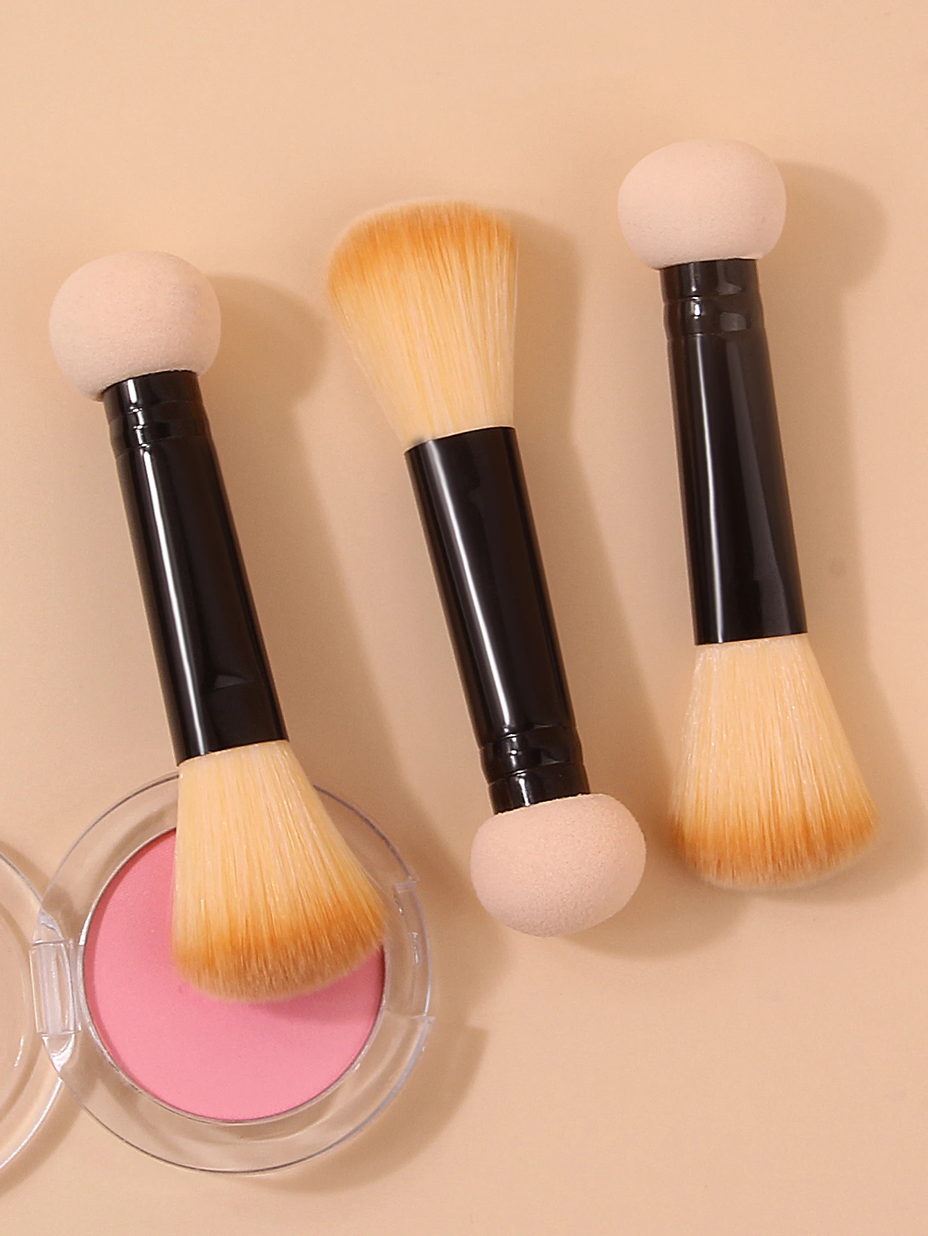 2/3PCS multi-functional dual-head makeupbrush, blush brush,supersoft sponge head concealerbrush,portable makeuptool forbeginners