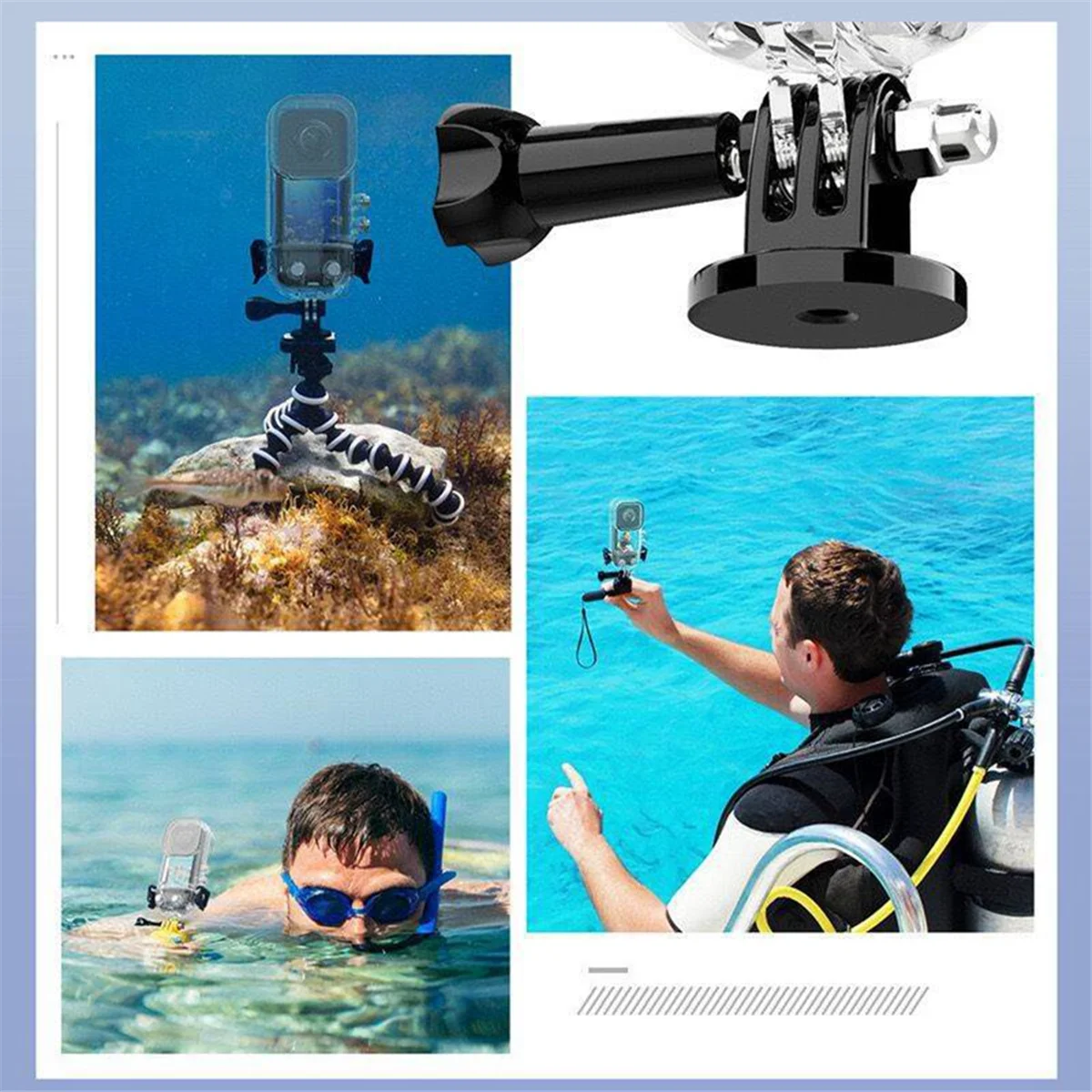 For Insta360 X3 Shadow Rock Panoramic Camera 40M Diving Case Waterproof Case Seamless Splice Waterproof