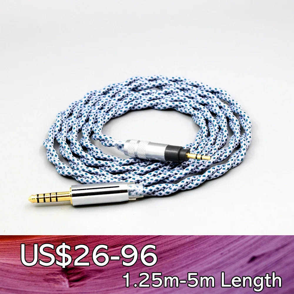 

99% Pure Silver Mix Graphene OCC Shielding Earphone Cable For Sennheiser Urbanite XL On Over Ear Headphone LN008672