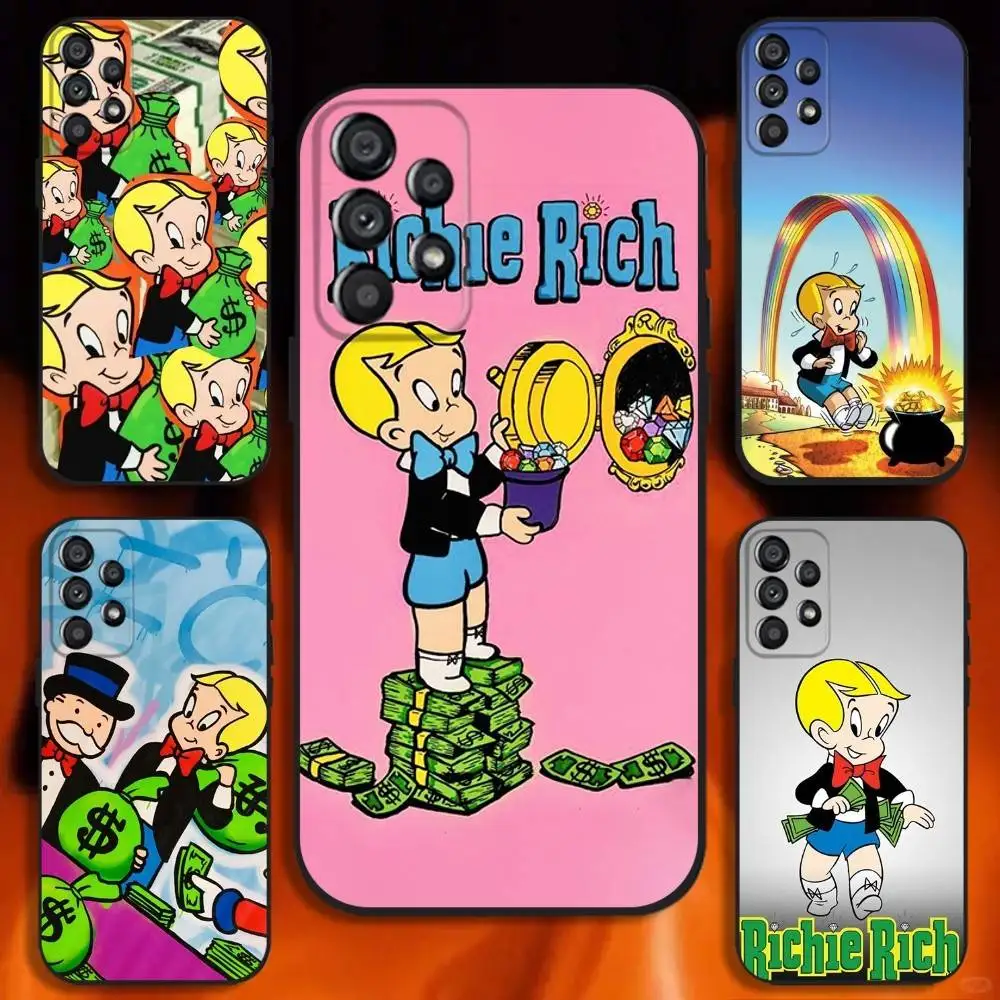 

Cartoon Richie Rich Phone Case For Samsung Galaxy A20,A21s,A22,A31,A32,A52,A53,A72,73,A80 Soft Black Cover