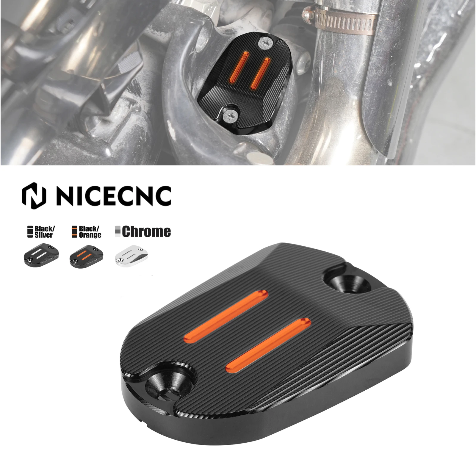 

For Harley Sportster 883 Super Low XL883L 2014-2020 NICECNC Rear Brake Master Cylinder Cover Sportster 1200 Iron 883/1200 XL