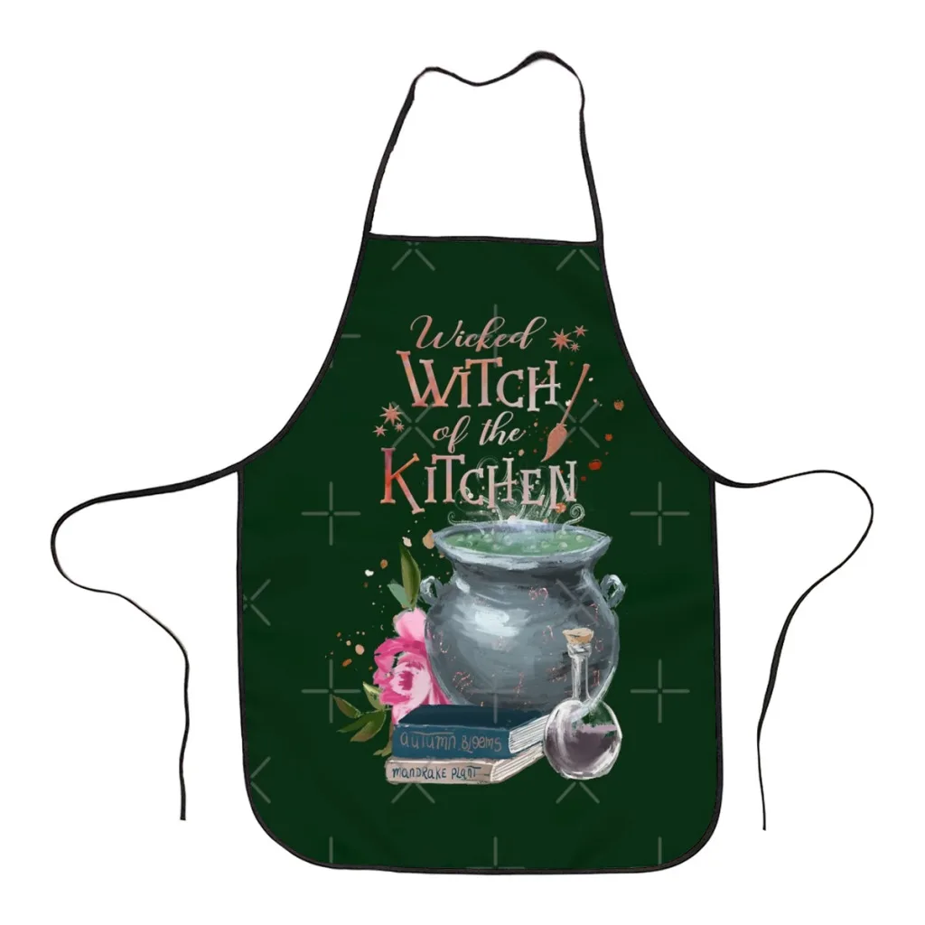 

Wicked witch of the kitchen Kitchen Aprons for Women Household Cleaning Apron Chefs Cooking Baking Apron for Child