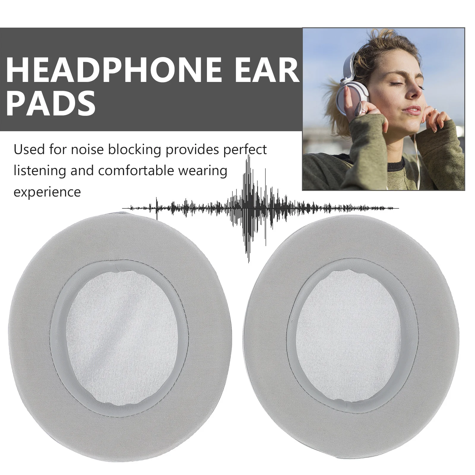 

1Pair Replacement Pads for Headphones Sponge Ear Cushions Compatible Kraken V2 Headwear Noise Isolation