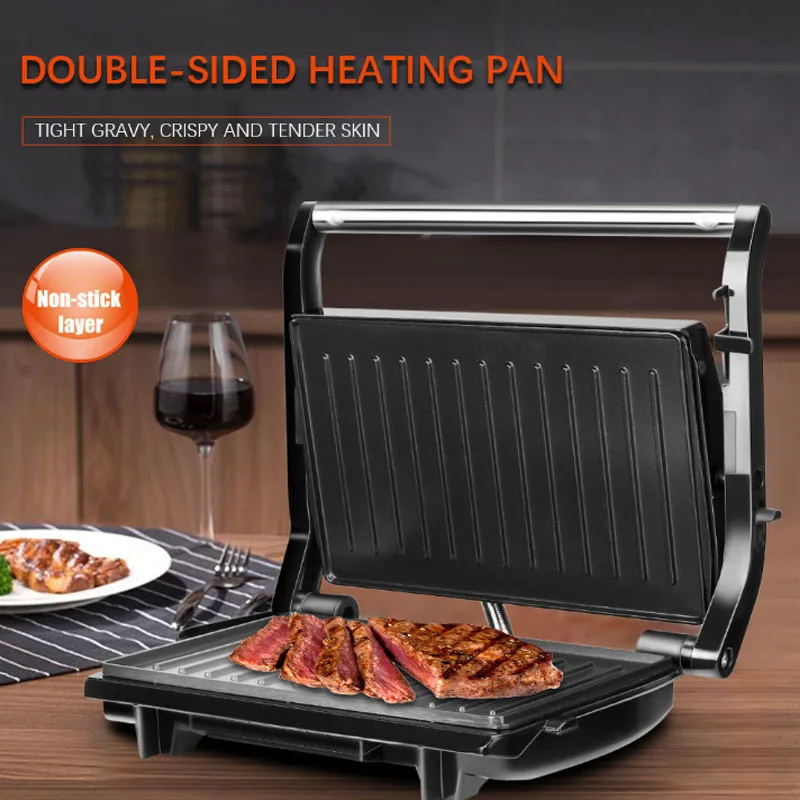 220vステーキマシンパンニ朝食バーベキューソーセージハンバーガーサンドイッチノンスティックレイヤー