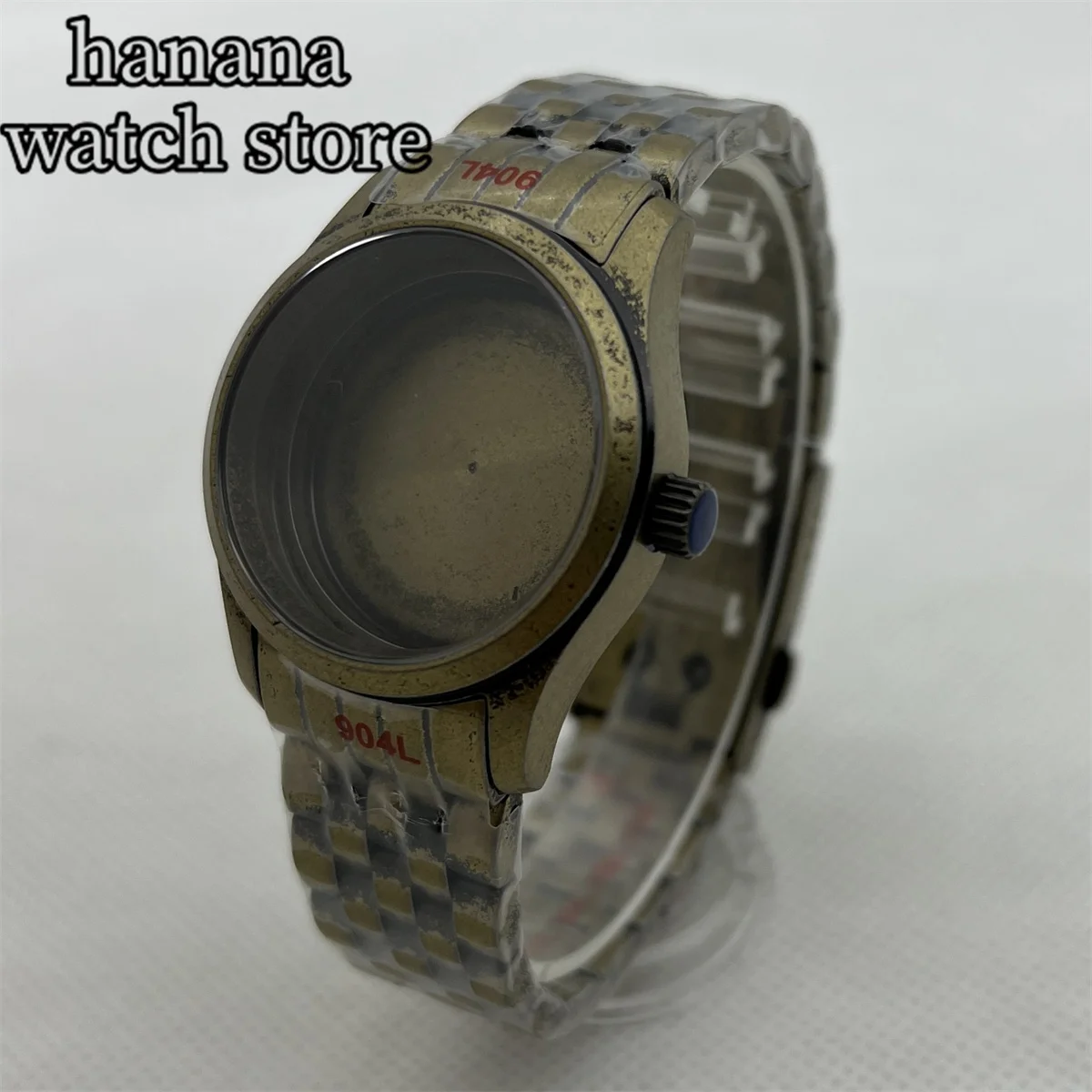 

BLIGER 36mm 39mm Bronze Dome sapphire glass case fits NH34 NH35 36 ETA2824 PT5000 movement bronze stainless steel bracelet