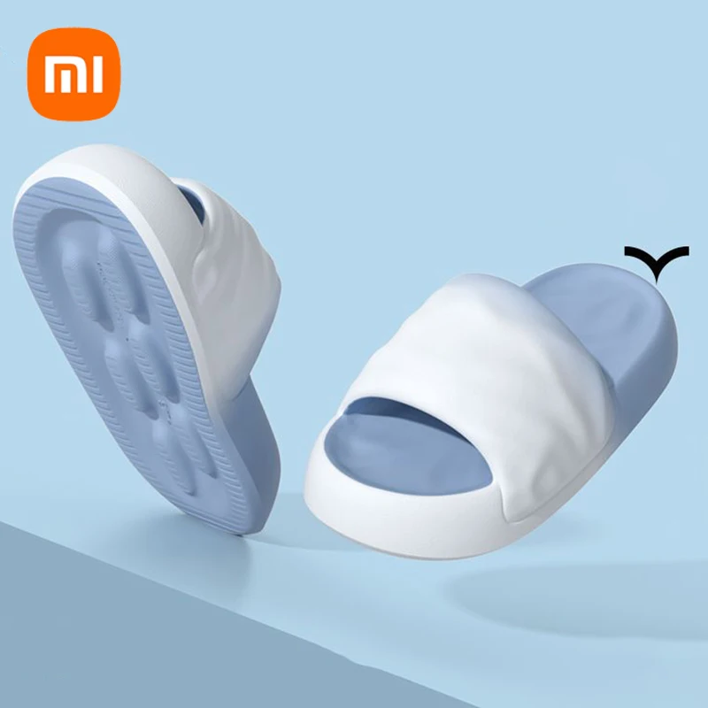 

Шлепанцы Xiaomi для мужчин и женщин, градиентные сандалии на толстой подошве, Нескользящие, бесшумные, для ванной комнаты, универсальные, летние, для улицы