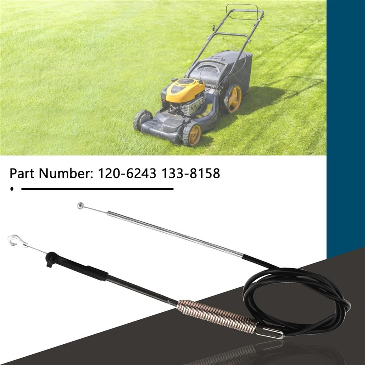New Arrival 133-8158 Brake Cable for Toro 30Inch Timemaster Lawn Mower, Fits Model 20199 20200 20975 20977, Replace 120-6243