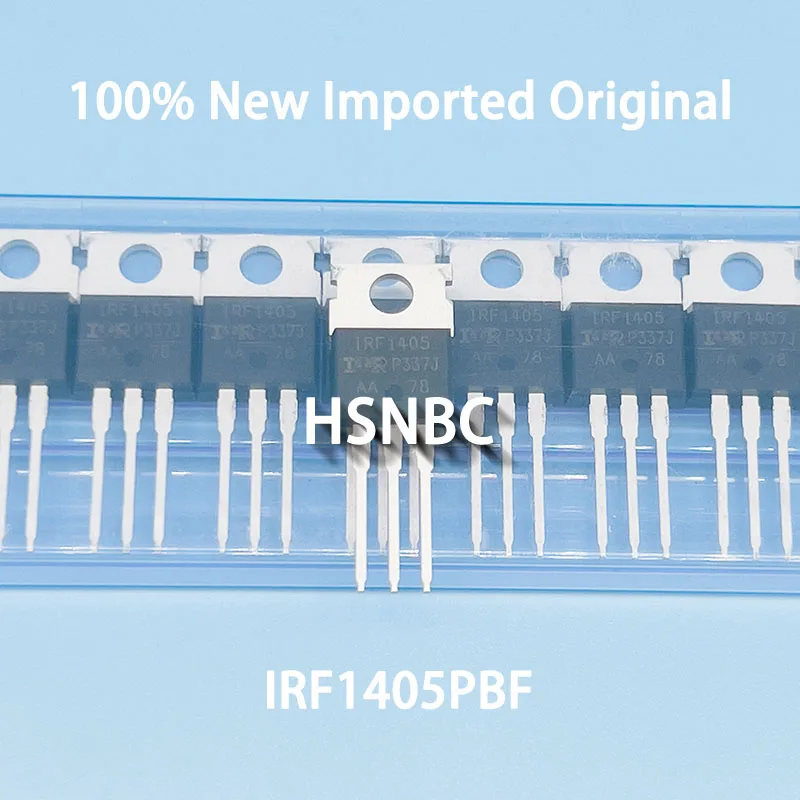 

10Pcs/Lot IRF1405PBF IRF1405 F1405 TO-220 55V 169A MOSFET N-Channel Field-effect Transistor 100% New Imported Original