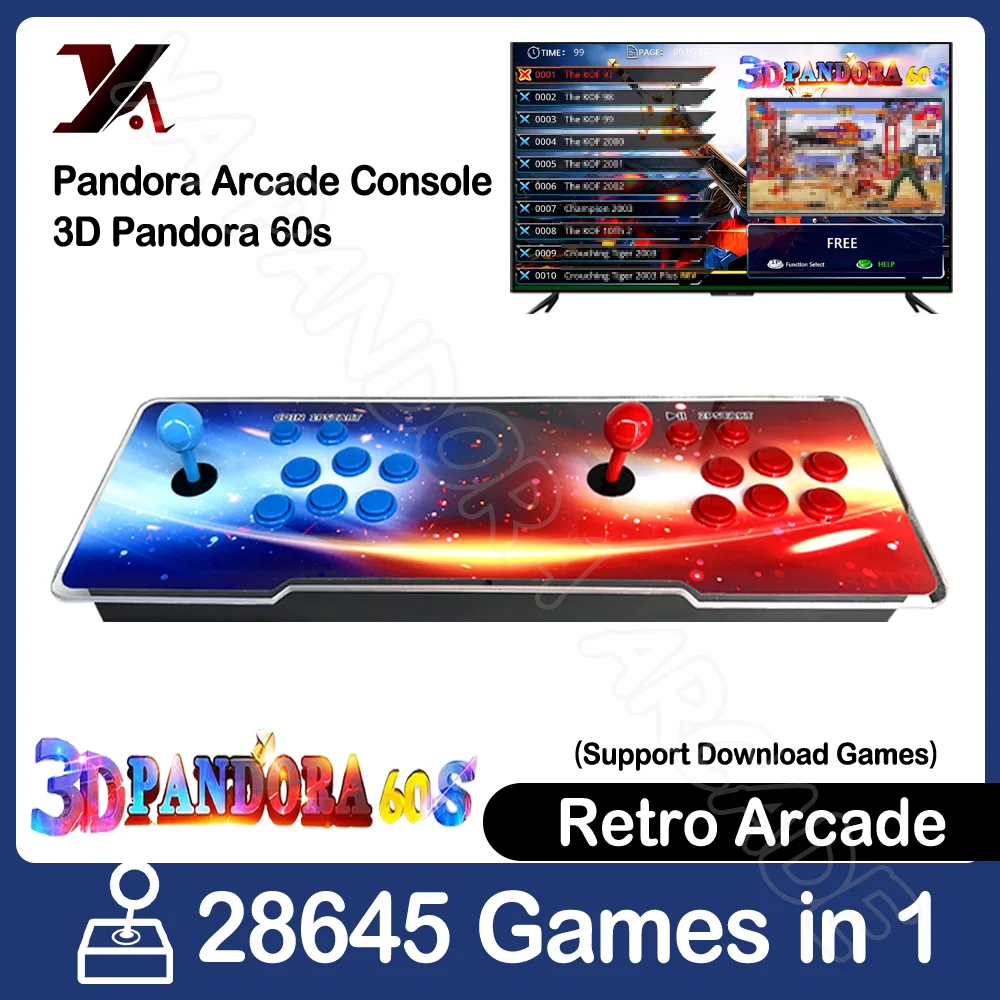 

Pandora 60s box аркадная игровая консоль 28645 игр в 1 HDMI Ретро аркадная игровая консоль для 4 игроков