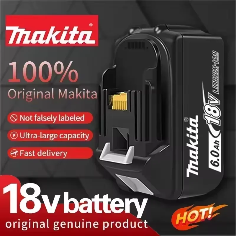 

Оригинальный аккумулятор Makita 18В, перезаряжаемый, для электроинструментов, сменный литий-ионный аккумулятор 5Ач/6Ач, 1850 BL1860B