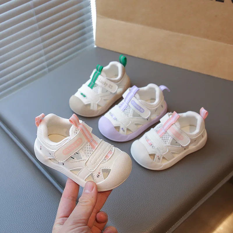 

1-3 Years Baby Sandals Summer Infant Shoes Outwear First Walkers Little Toddler Boys Girls Sandals For Baby Pink, Purple, Green