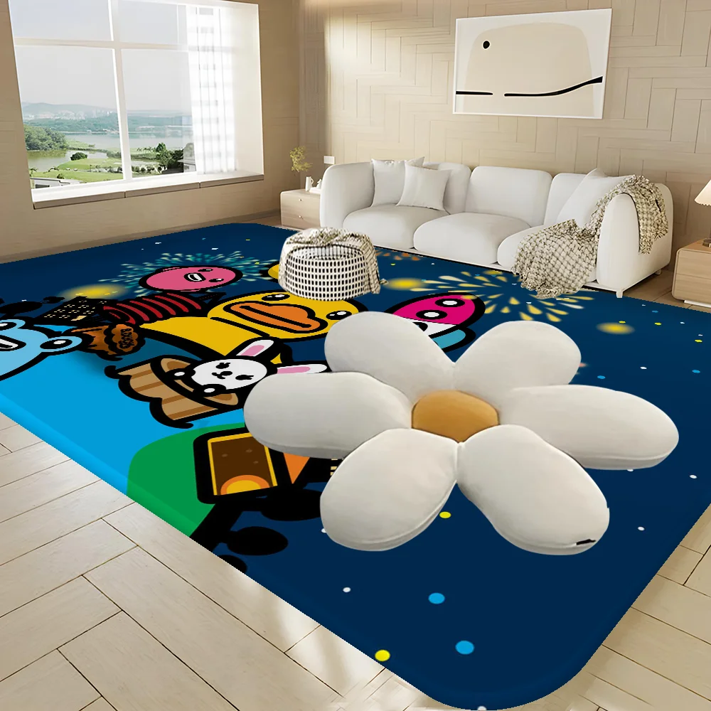 Kwaii Y-Yellow D-Duck Long Rugs Cheaper Anti-slip Modern Living Room Balcony Printed Bedside Area Rugs