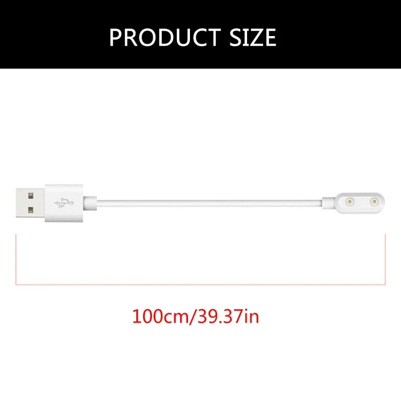 สายชาร์จ USB สำหรับเครื่องติดตามการออกกำลังกายนาฬิกาสายชาร์จซิงก์ดาต้าแบบเร็วสำหรับสวมใส่อุปกรณ์