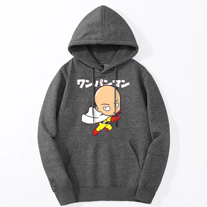 One Punch Man Graphic Hoodie Pullover Japan Anime Saitama Mens Sweatshirts Loose Crewneck Harajuku Clothes Sportswear