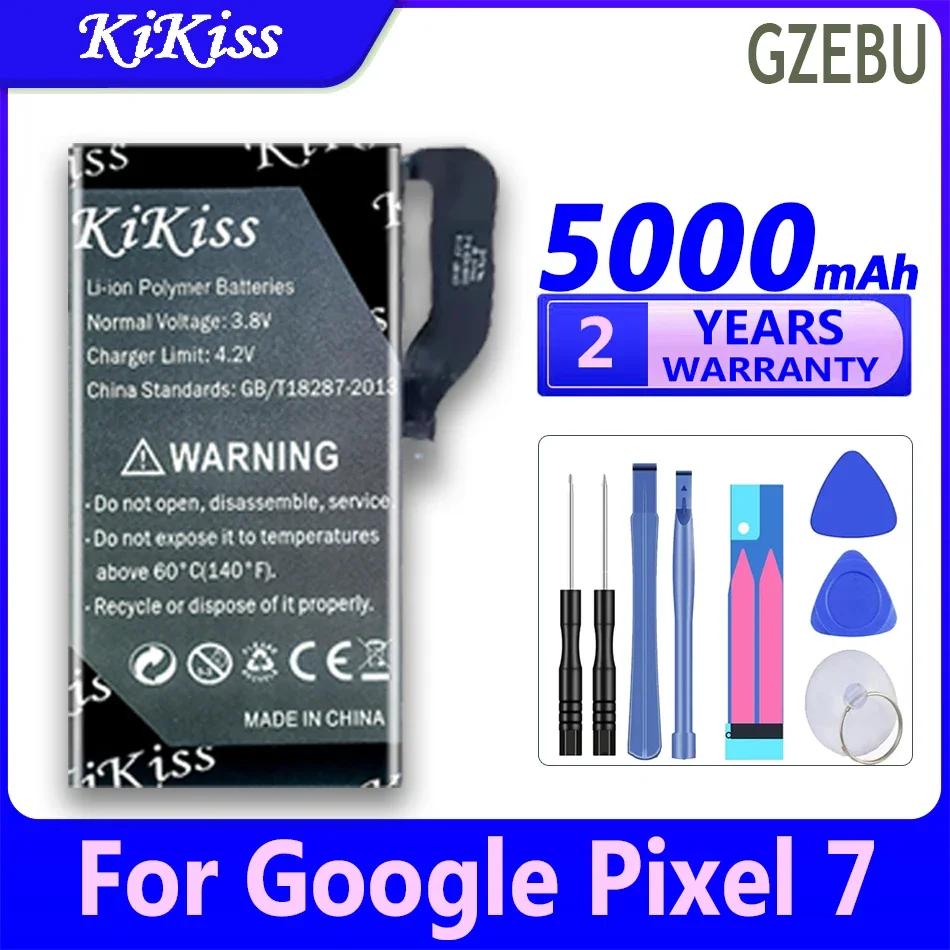 5000mAh/5700mAh KiKiss Powerful Battery GMF5Z For HTC Google Pixel 7 Pro Pixel7 Pro 7Pro