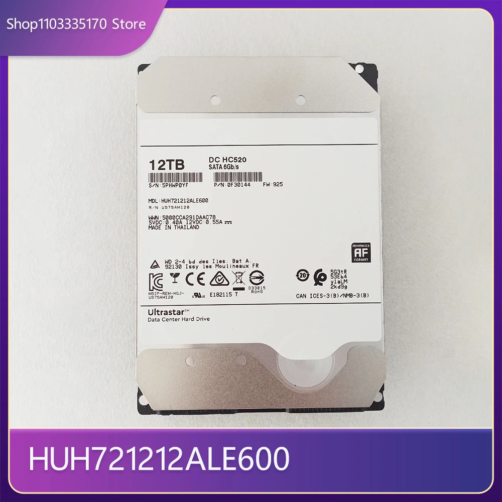 For Western Digital HUH721212ALE600 12T SATA Hard Disk Of Enterprise NAS Server