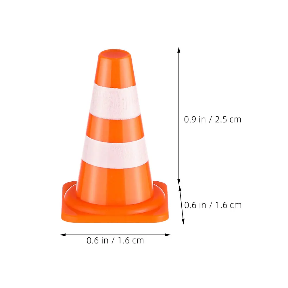 24 pçs crianças mini sinais de trânsito laranja mini cones estrada construção estacionamento configuração aprendizagem barreiras segurança pequenos cones
