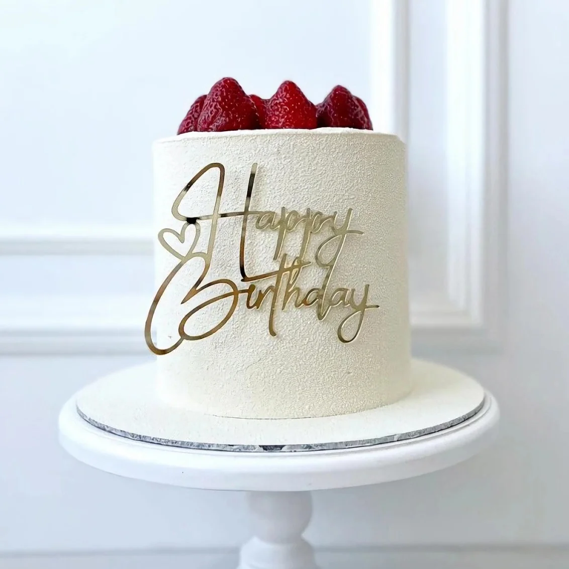 Nowe nakładki na tort z okazji urodzin złoty akrylowy urodziny dziewczyna dzieci urodziny ozdoba na wierzch tortu na przyjęcie deser dekoracja prezent na baby shower