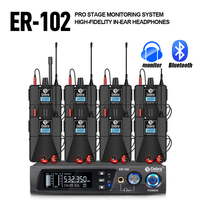 Debra ER-102 UHF IEM In Ear Stage Monitor Professional Wireless System With Multiple Transmitter For Small Stage Performances