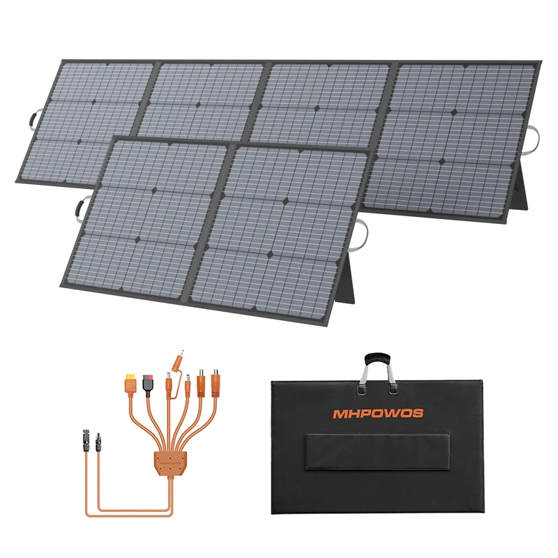 

MHPOWOS 110W/220W Foldable Solar Panel Portable Folding Battery Charger For Phone Outdoor Camping Waterproof Power Bank RV