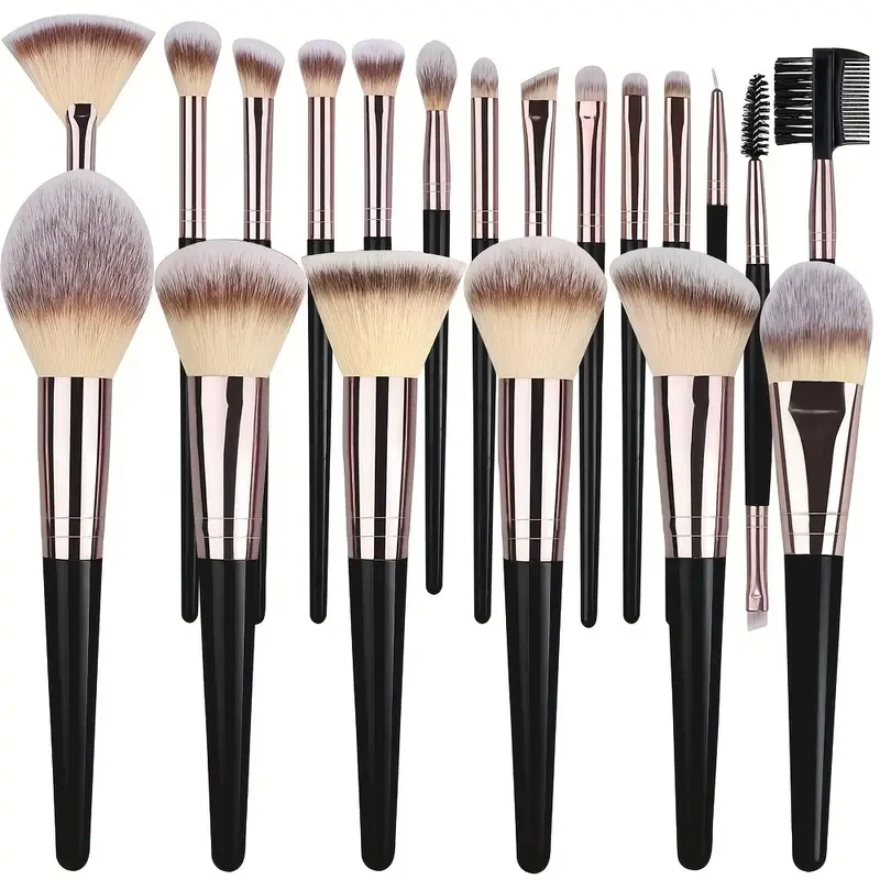 20-teiliges professionelles Make-up-Pinsel-Set, komplettes Set für Lidschatten, Eyeliner und Kosmetikapplikation