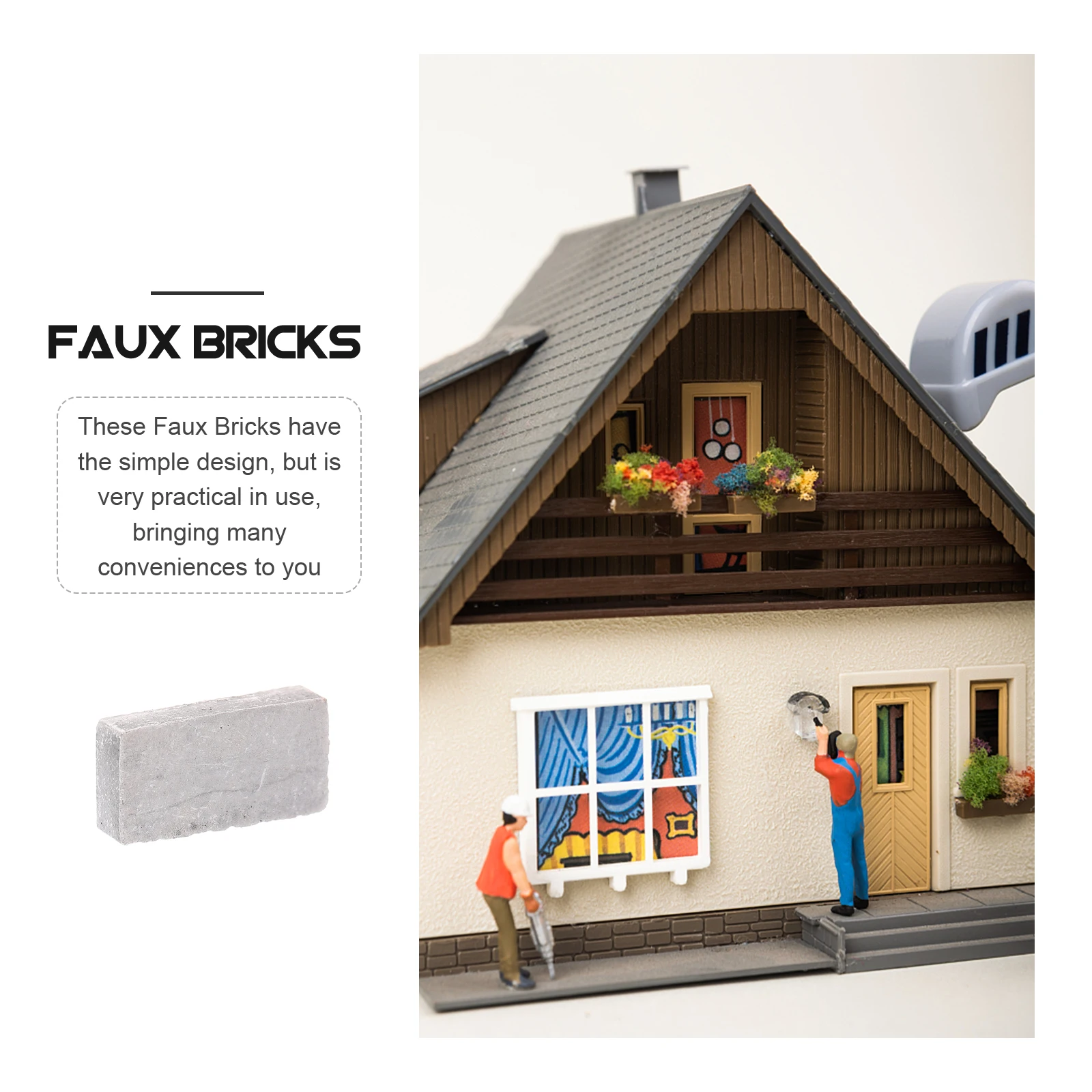 

200Pcs Fake Wall Bricks Rectangular Mini Bricks DIY Sand Table Decor School Project Landscape Accessories Micro Scene Supplies