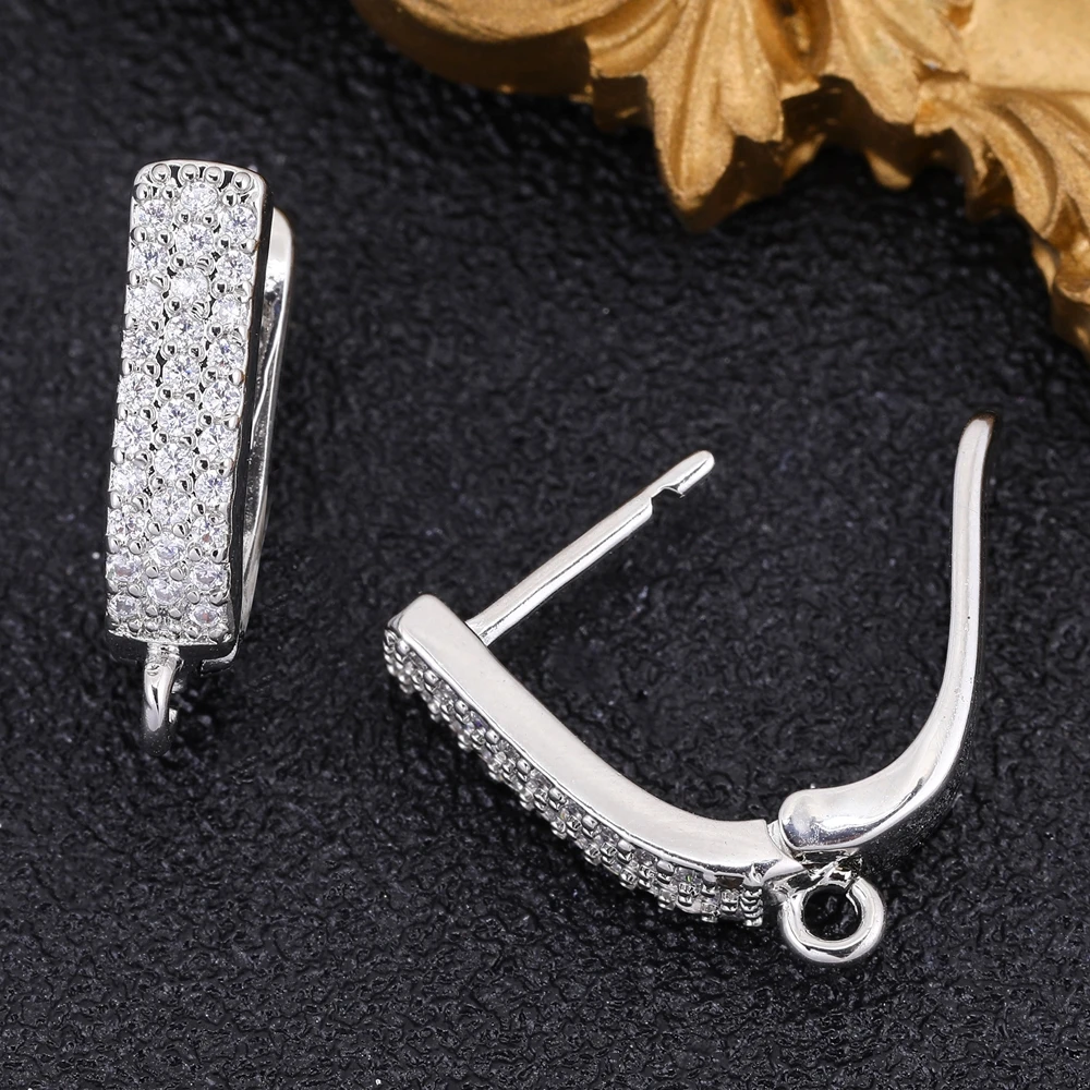 Juya DIY Earwire Shvenzy zapięcie pozłacane kolczyki haki akcesoria do ślubnych ślubnych Charms kolczyki