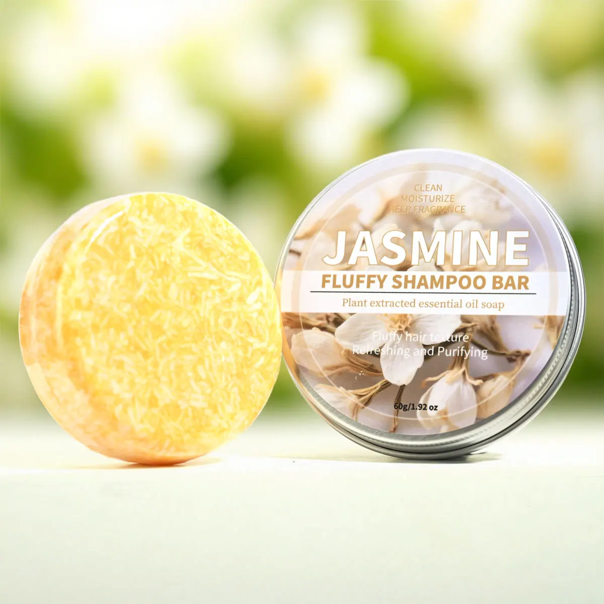 재스민 에센셜 오일 샴푸 비누, 딥 클렌징, 영양 공급, 오일 컨트롤, 헤어 케어, 데일리 샴푸 비누, 수제 비누