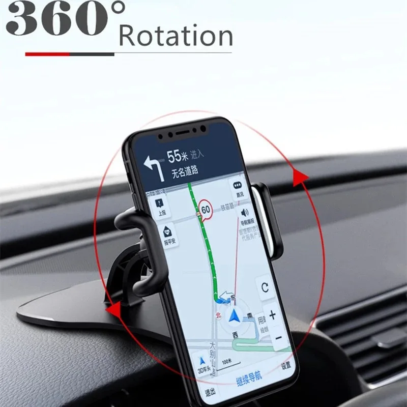 Universal Car Phone Holder Stand Rotatable Dashboard Car Clip Mount GPS Bracket Car Mobile Phone Support in Car For iPhone 15 14