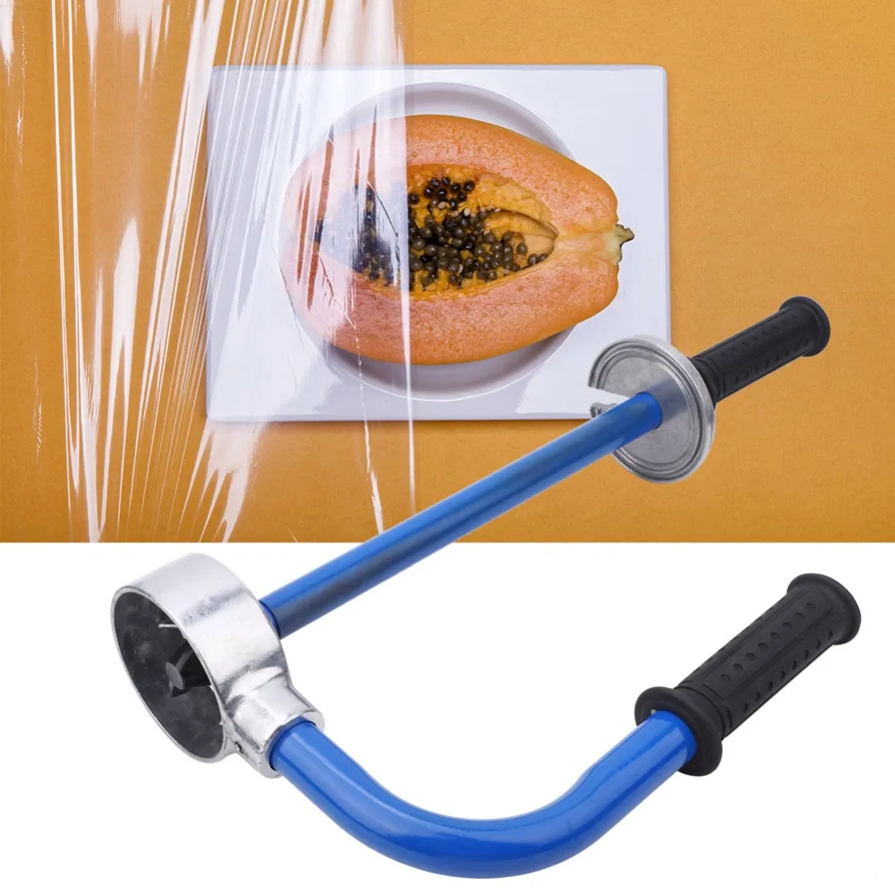 Carbon Steel Stretch Film Dispenser Adjustable 12~20in Blue Manual Stretch Film Dispenser Packing Machine Industrial Use
