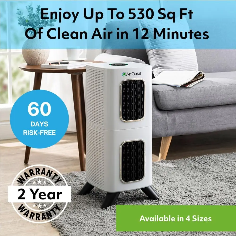 2.0 H13   Air Purifier Reduces 99% of Viruses, Mold, Dust, Smoke, Pollen & Odors Quietest on The Market WiFi Co