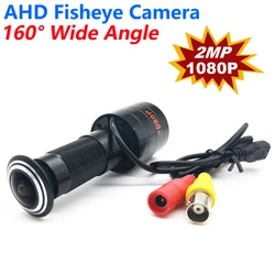 CCTV kapı göz deliği kamera 2MP HD 160 derece geniş açı Lens Mini AHD balıkgözü güvenlik gözetim kamera için 1080P AHD kam SYS