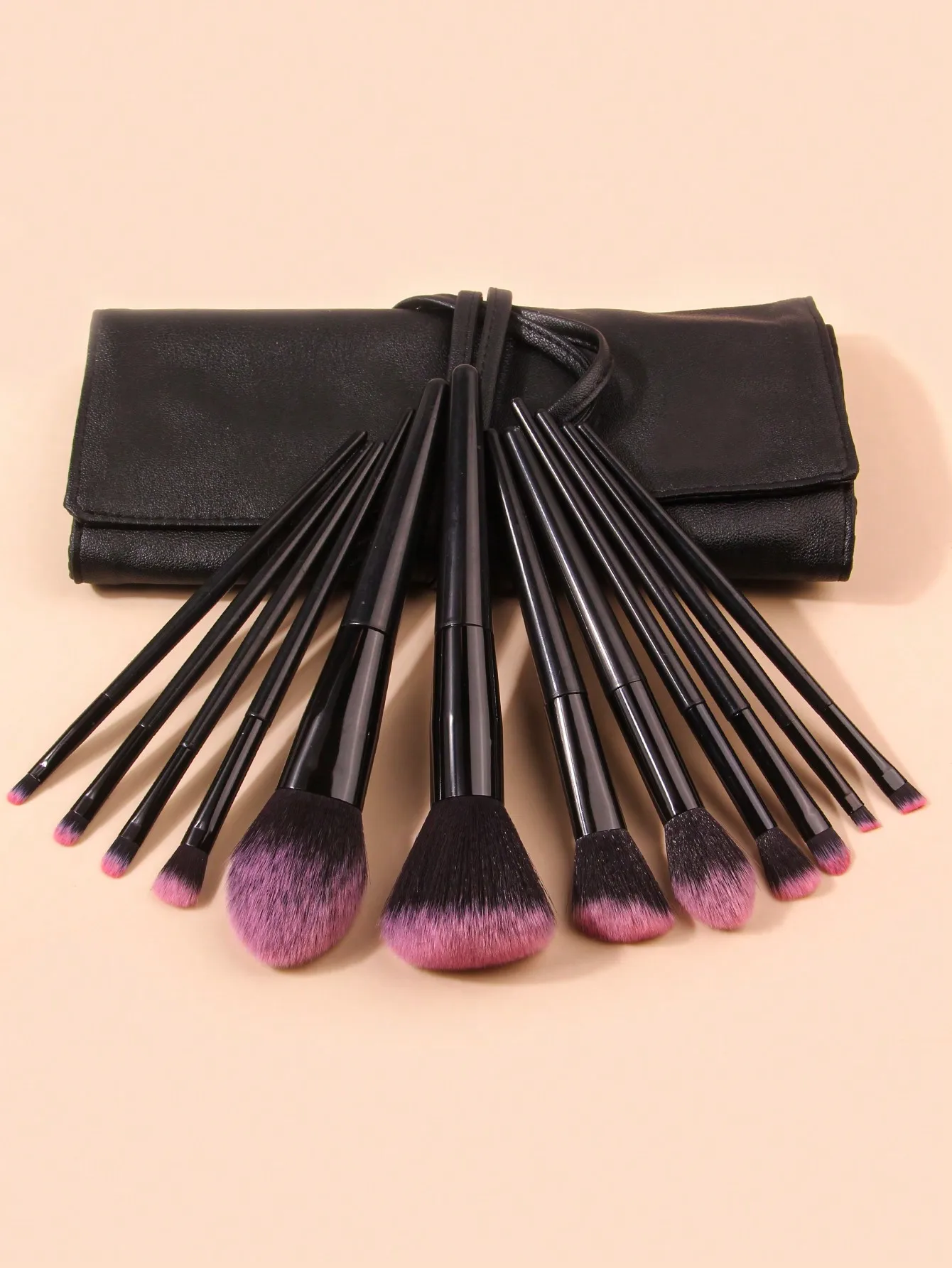 ชุดแปรงแต่งหน้าขนนุ่มคุณภาพสูง 12 ชิ้น, อายแชโดว์แบบพกพาและแปรงปัดแก้ม, เครื่องมือแต่งหน้ามืออาชีพ + ถุงเก็บ 1 ชิ้น