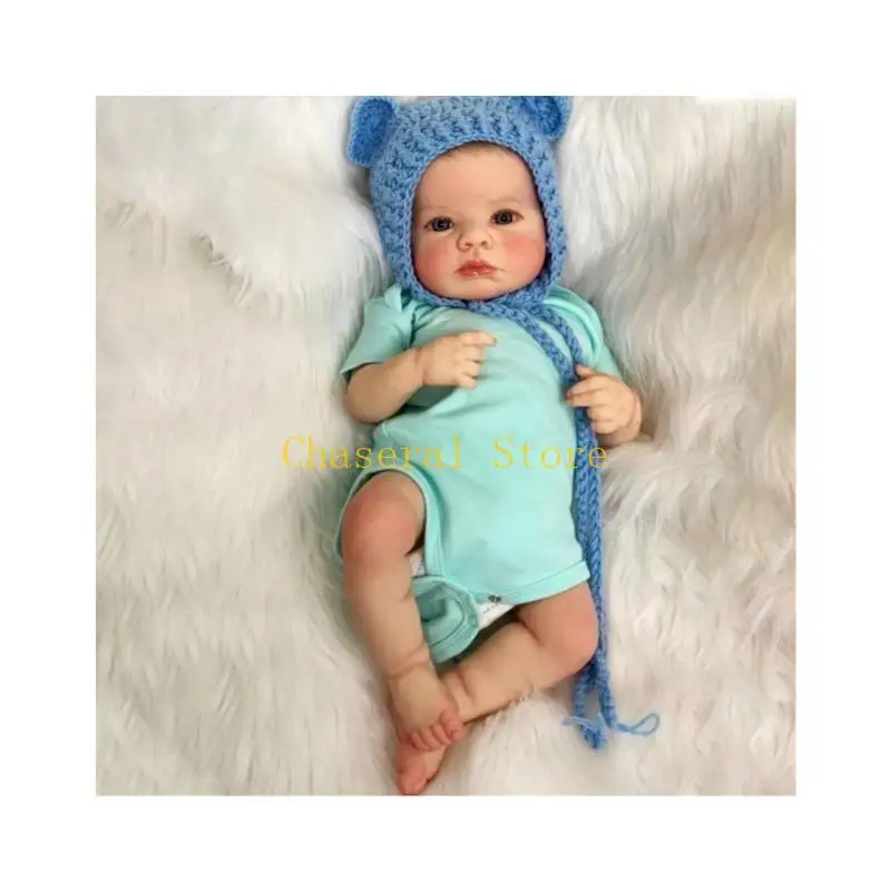 E7CE Handmade realistyczny silikon Reborns Baby Doll kombinezon piękna zabawka dla dziewczynki