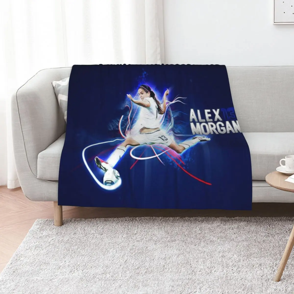 alex morgan -007 Throw Blanket Camping Personalized Gift Hair Moving Single Blankets For Baby Blankets
