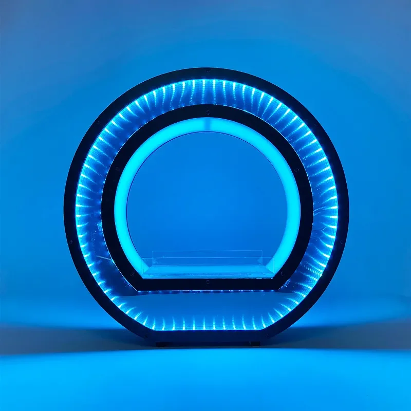LED Light Up Wine Bottle Display Stand Acrylic Champagne Holder Bar Club KTV Nightclub Decorative Saucer Rack for Party Home