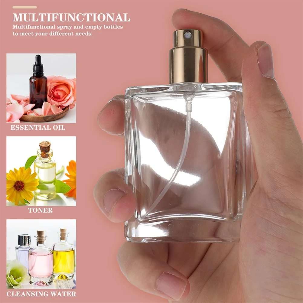 

2Pcs Glass Perfume Bottles Compact Travel Spray Bottles Leakproof Portable Airtight Essential Oil Liquid Storage