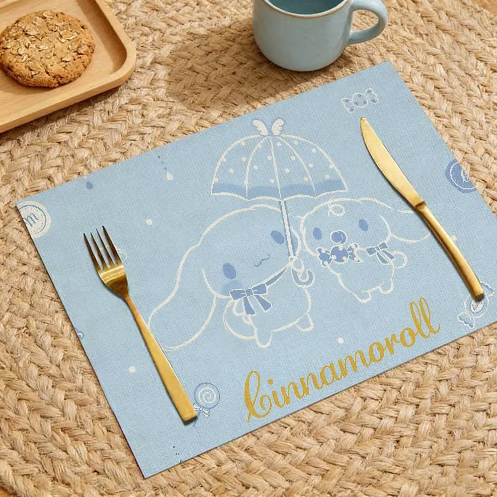 

Милые мультяшные плейсматы с Синамороллом для кафе, повседневных ресторанов, пикников на природе и кемпинга