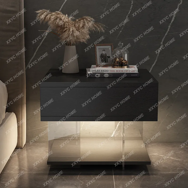 Bedside Table Light Luxury Premium Suspended Bedroom Bedside Cabinet Small Locker Bedside Storage Cabinet Master