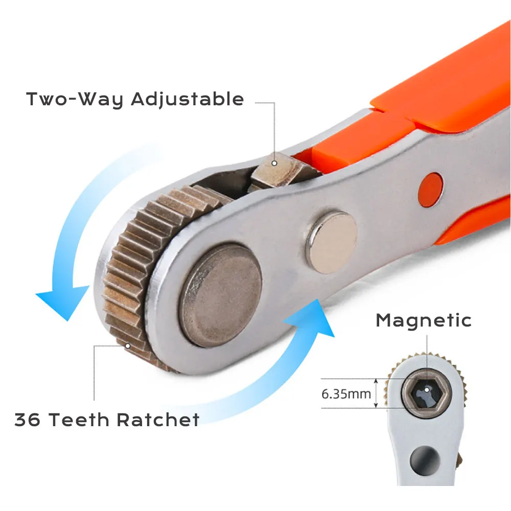 Imagem -02 - Binoax-chave de Catraca com Chave de Fenda Torx Transversal Hexagonal 36 Dentes s2 25 mm Pcs