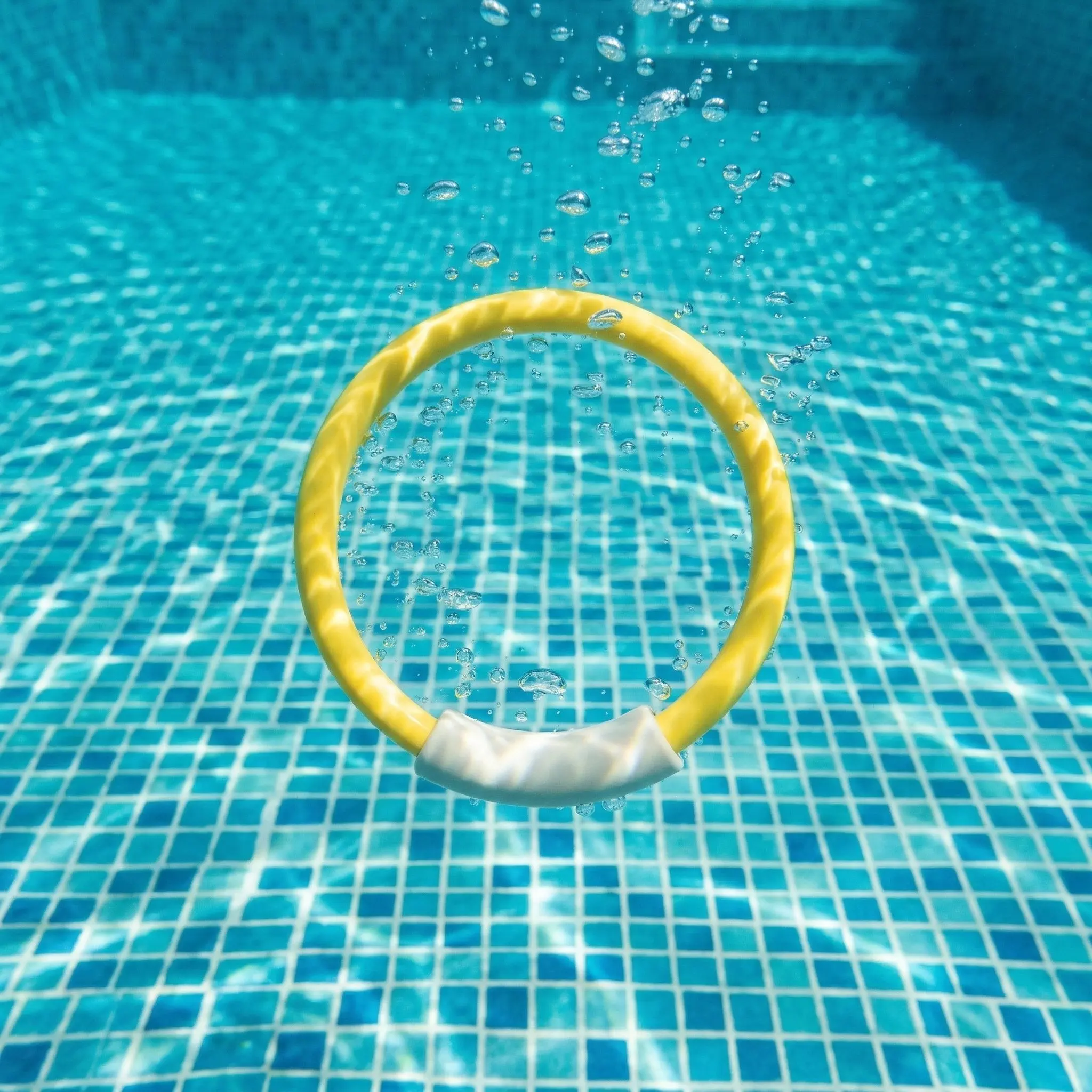 4Pcs Colorful Diving Rings Pool Training Swimming Accessories Grab Underwater Beginner Learning Diving Rings