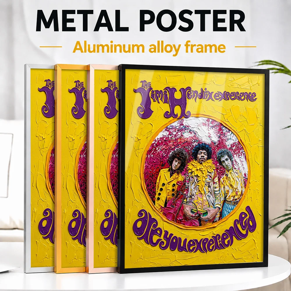 Jimi Hendrix Are You Experienced Album Cover Framed Metal Print Personalized Rock Tribute Wall Art Ideal For Room Or Fan Gift