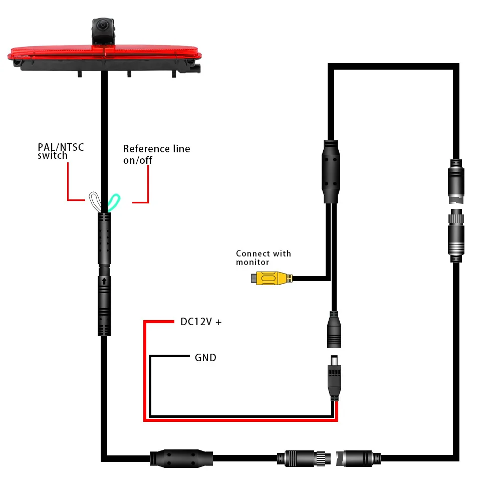 كاميرا احتياطية خلفية خلفية خلفية عكسي ، PAL/NSTC لـ Iveco Daily روض روض ، p 4089