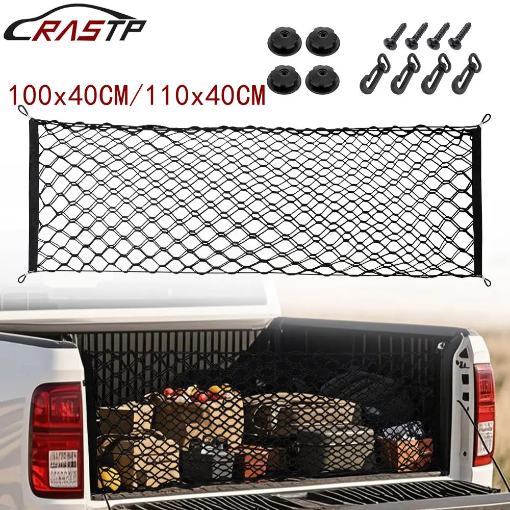 

RASTP-100x40/110x40cm Truck Bed Cargo Net Storage Net Trunk Mesh Organizer Envelope Cargo Net Elastic RS-BAG117