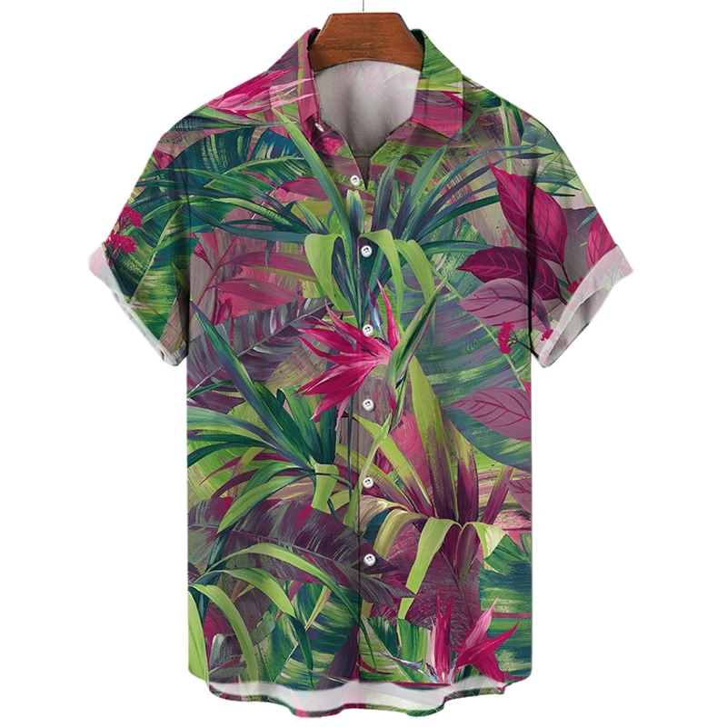 2024 Blumen Hawaii Hemd Blume 3D-Druck Hemden Männer Frauen Strand Bluse Männer Berufung Revers Hemden Kuba Camisa Kleidung