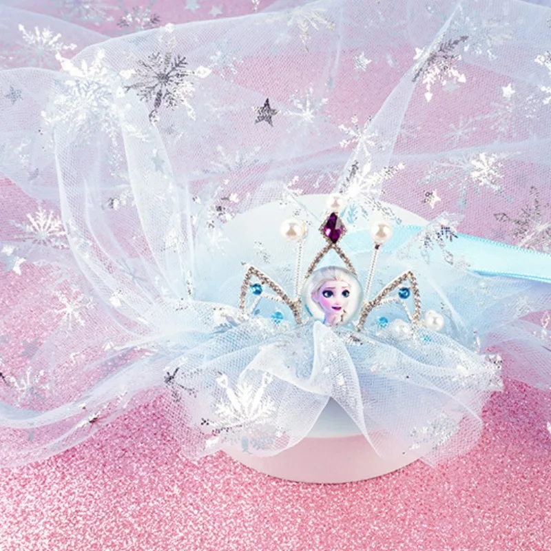 New Disney Forzen Girl's Hair Accessories Clover Hairpin Carnival Birthday Party Cosplay Princess Elsa Girlfriend Christmas Gift