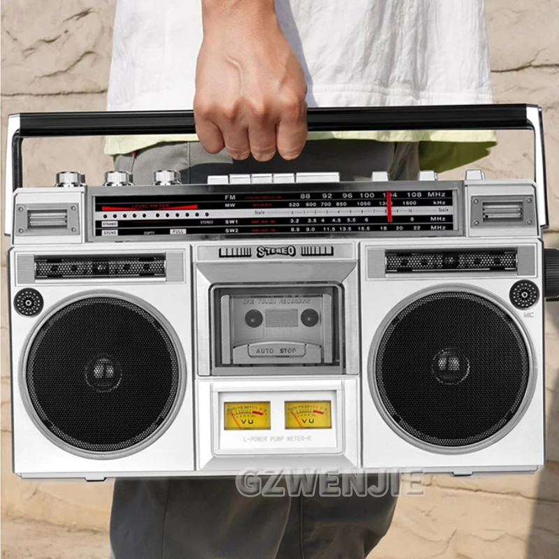 Retro Kassettenspieler Retro Kassettenspieler Radio Transcription Receiver Bluetooth Lautsprecher TF Karte FM Caixa De Som Bluetooth