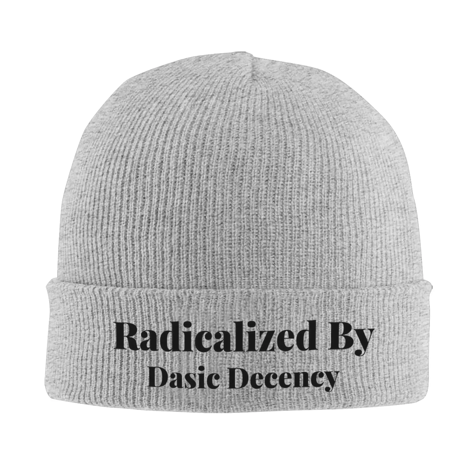 Radicalized by Basic Decency Justice Movement Meme Knit Hat Beanie Winter Hat Warm Acrylic  Color  Cap for Men Women Gift,