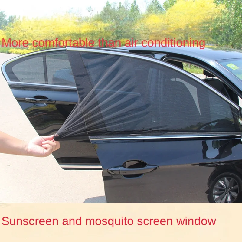 

Car Anti-mosquito Screen Window Car with Breathable Curtain Sunscreen Side Window Heat Insulation Mosquito Net Car Window